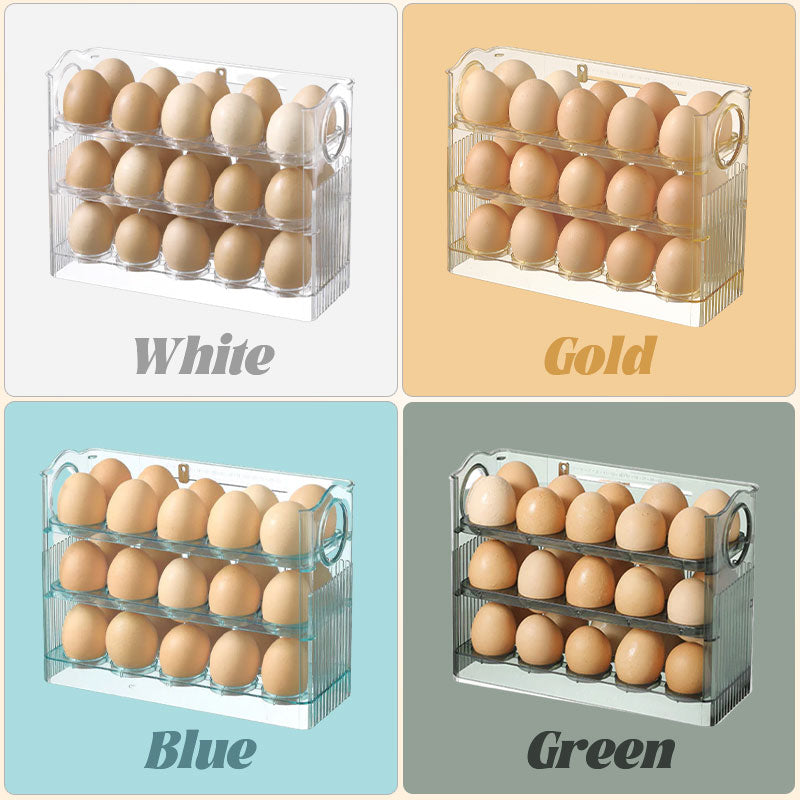 3 Layer 30 Cells Flip Egg Holder for Refrigerator